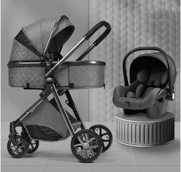 Lightweight Folding Baby Stroller | Newborn-Ready with Dual Shock Absorptionr
