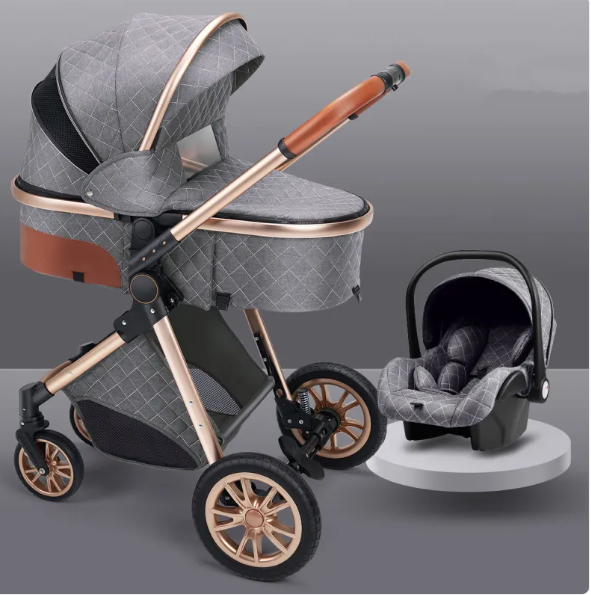 Lightweight Folding Baby Stroller | Newborn-Ready with Dual Shock Absorptionr