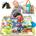 Sound Playmat & Soft Pull-Back Car Set | Washable & Battery-Free