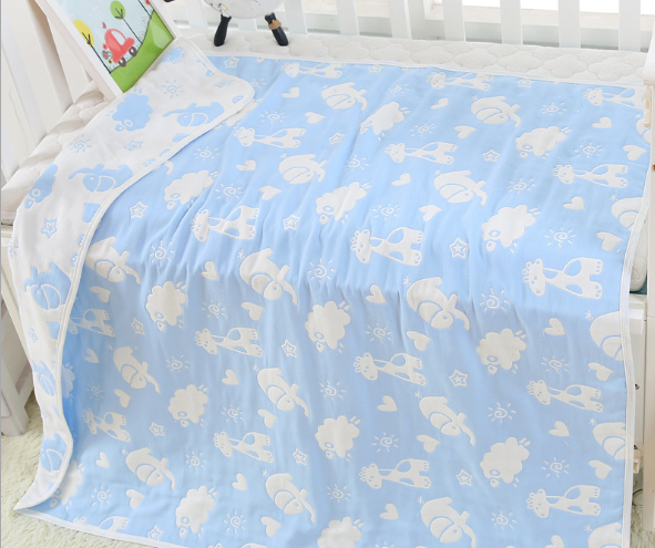 6-Layer Pure Cotton Gauze Baby Bath Towel | 110x110cm Multi-Use Wrap