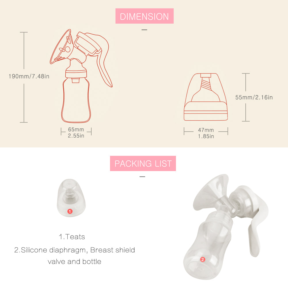 Manual Breast Pump | Ergonomic & BPA-Free Portable Milk Extractor