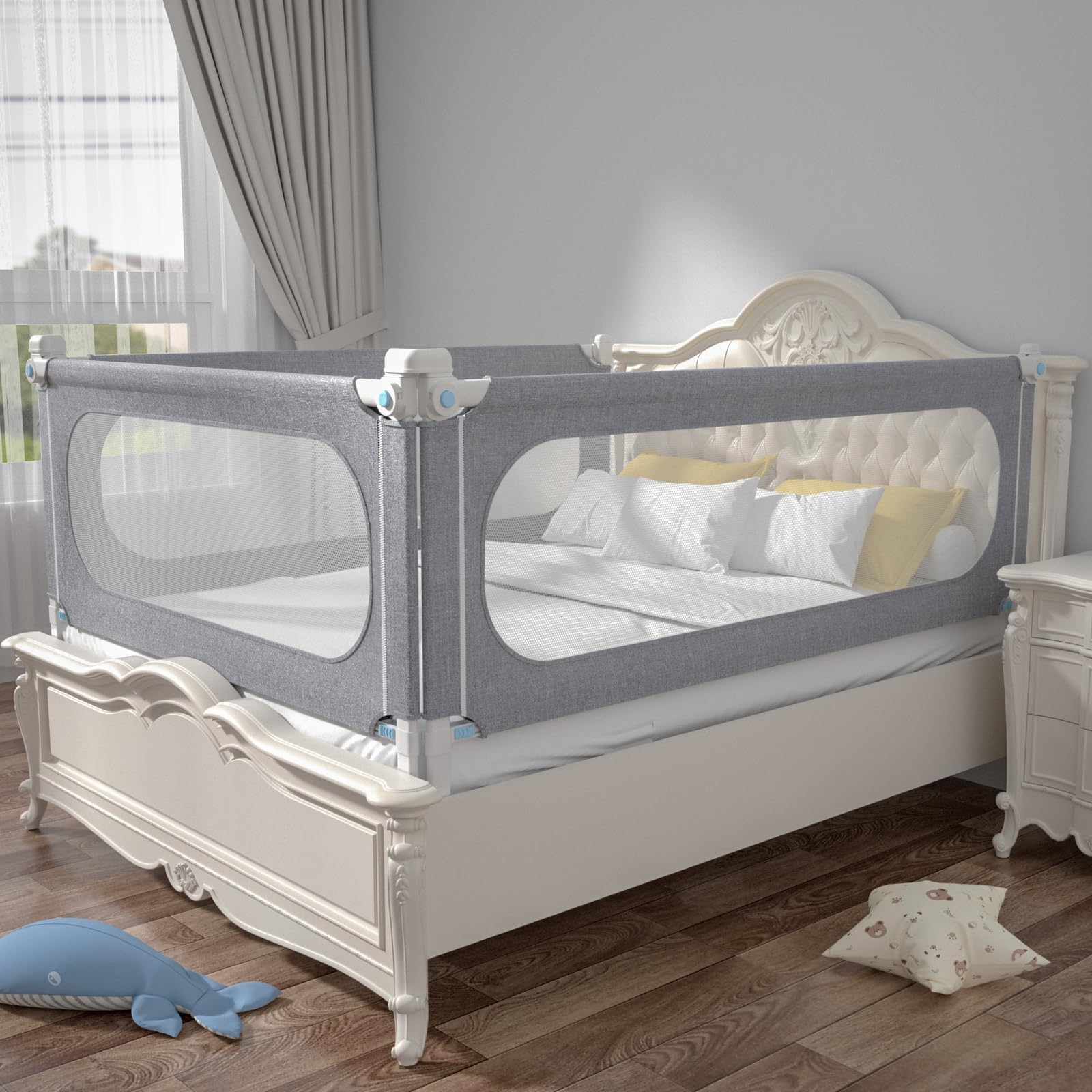 KEALIANA Bed Rails for Toddlers Upgrade Height Adjustable Baby Bed Rail Guard for Twin/Full/Queen/King Size - Safety Bed Rail for Baby（1 Side:78"(L) ×28"(H)
